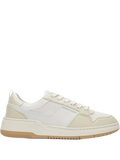 Ferragamo Panelled Leather Sneakers — White