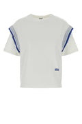 Loewe Ribbed Nylon Trim T-Shirt — White