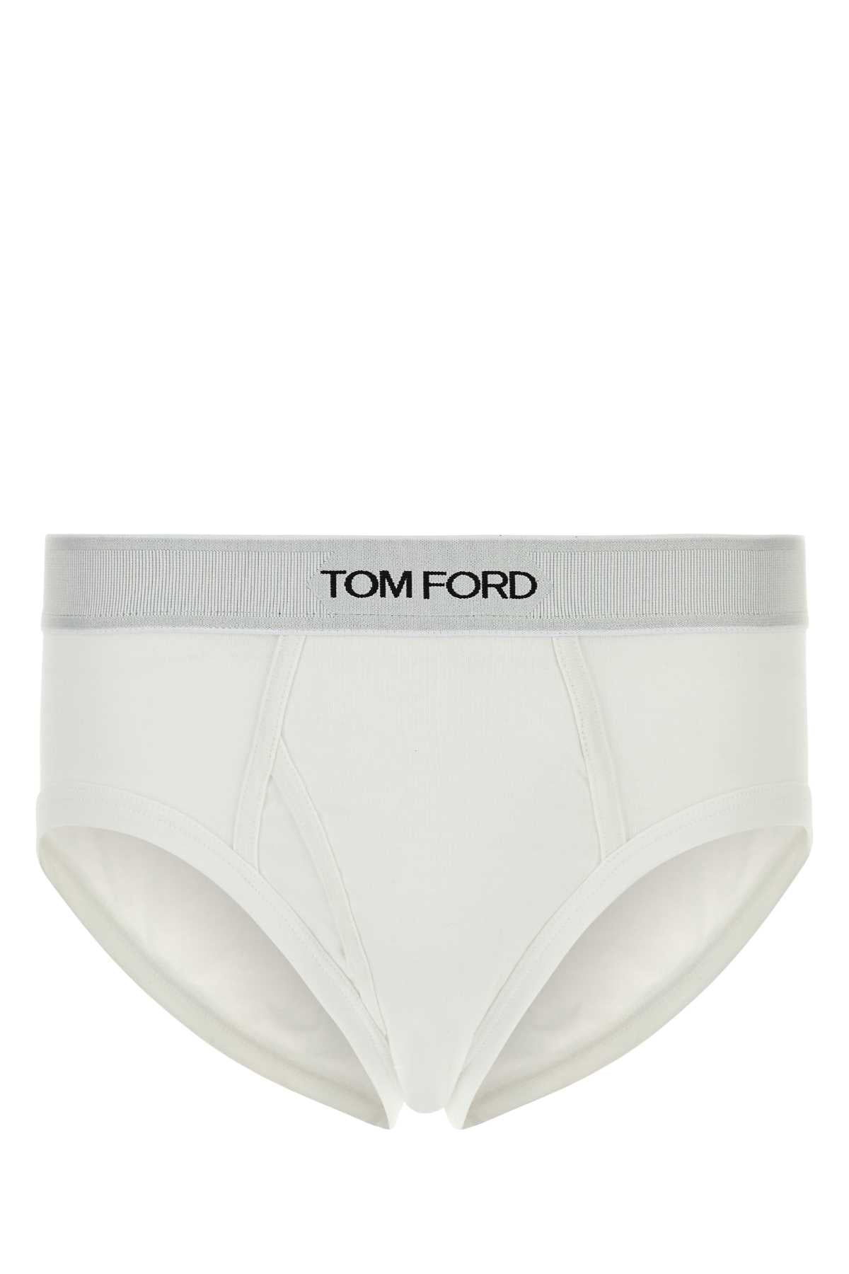 Tom Ford Stretch Cotton Brief — White