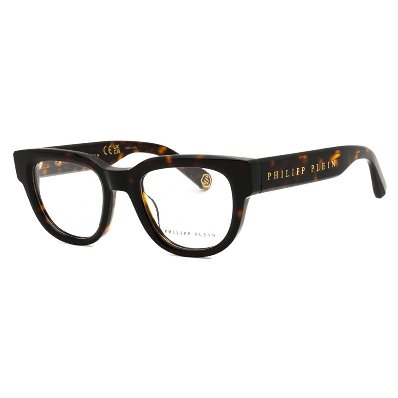 Philipp Plein VPP146M0722 Square Full Rim Havana Eyeglasses — Brown