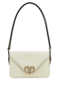 Valentino Garavani VLogo Metal Closure Shoulder Bag — White