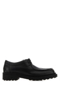 Bottega Veneta Intrecciato-Textured Calf Derby Shoe — Black