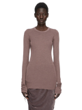 Rick Owens Long-Sleeve Ribbed Knit T-Shirt — Purple