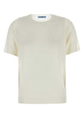Suéter Prada de cuello redondo de cachemir — Beige