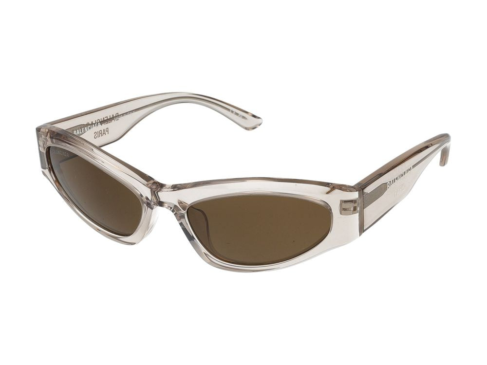 Balenciaga BB0387S Acetate Cat-Eye Sunglasses — Beige
