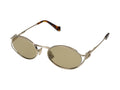 Miu Miu 0MU Metal Oval Frame Sunglasses — Gold
