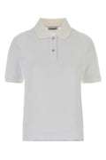 Jil Sander Piquet Cotton Polo Shirt — White