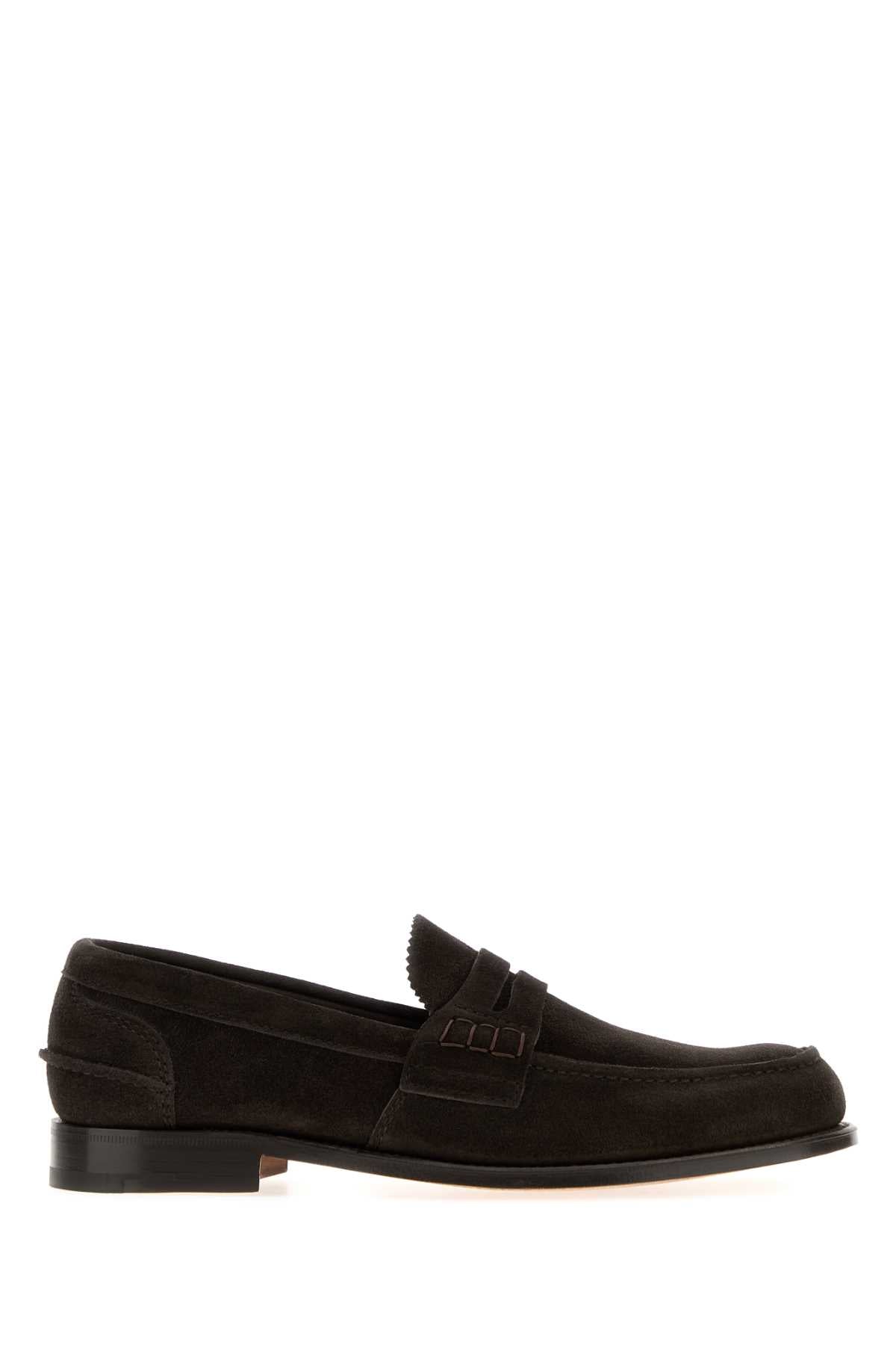 Church'S Suede Loafer — Brown