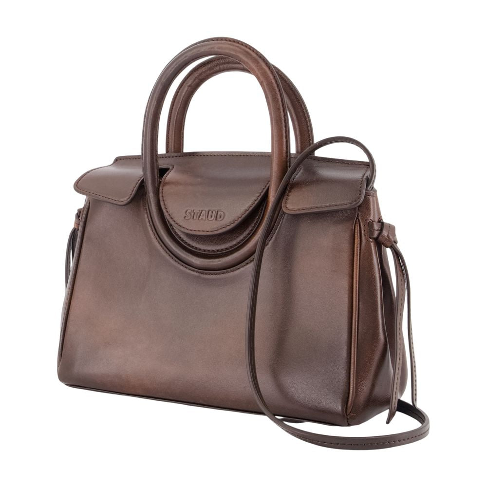 Staud Maude Mini Carryall Top Handle Bag — Brown