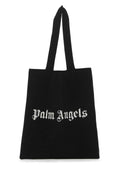 Palm Angels Logo-Embroidered Wool Tote Bag — Black