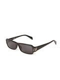 Blumarine SBM906 Smoke-Tinted Acetate Sunglasses — Black