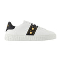Versace Medusa-Studded Sneaker — White