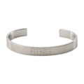 MM6 Maison Margiela Engraved Metal Cuff Bracelet — Silver