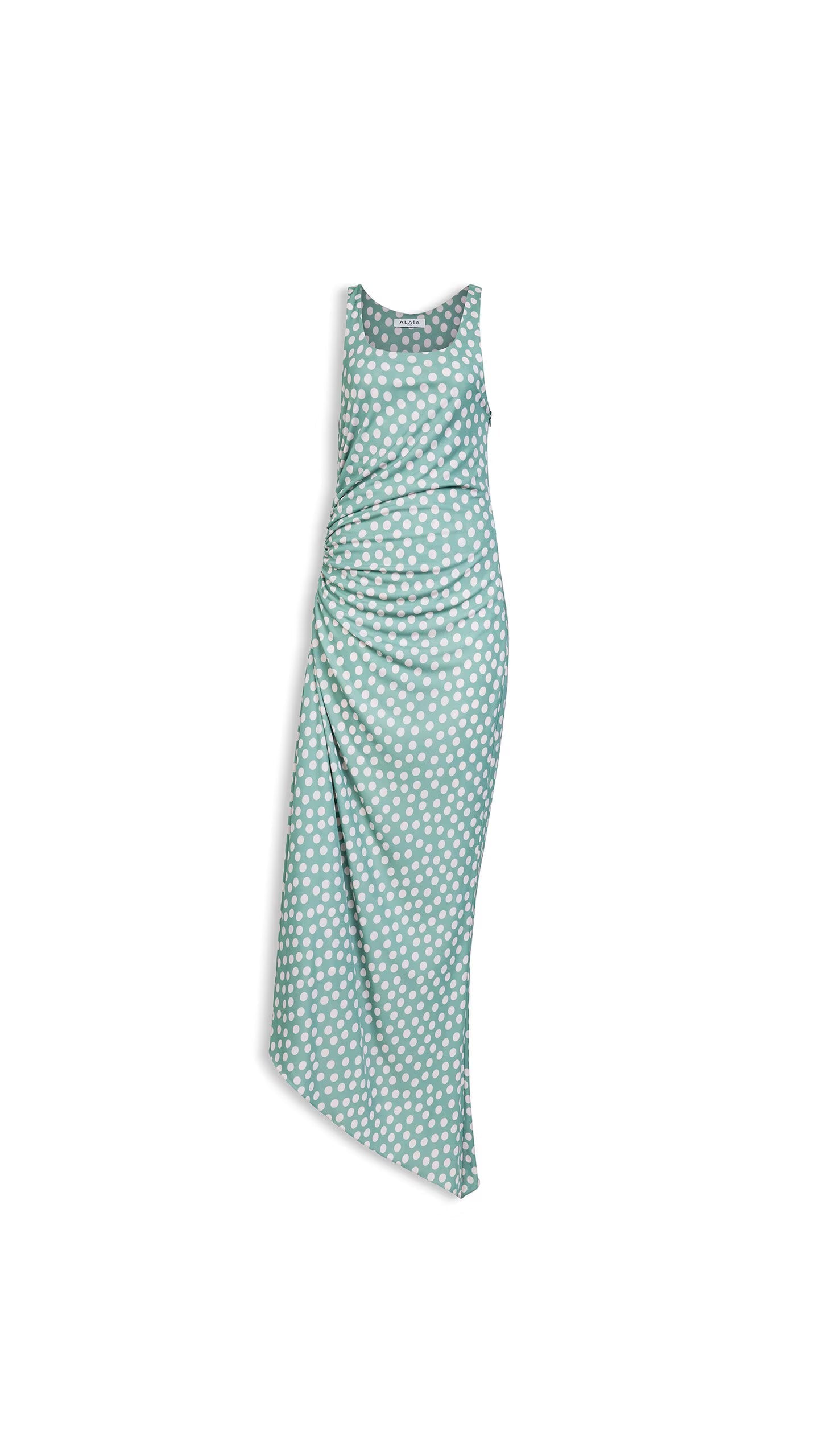 Maison AlaïA Polka-Dot Jersey Dress — Green