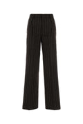 Pt Torino Pinstriped Linen-Cotton Trousers — Brown