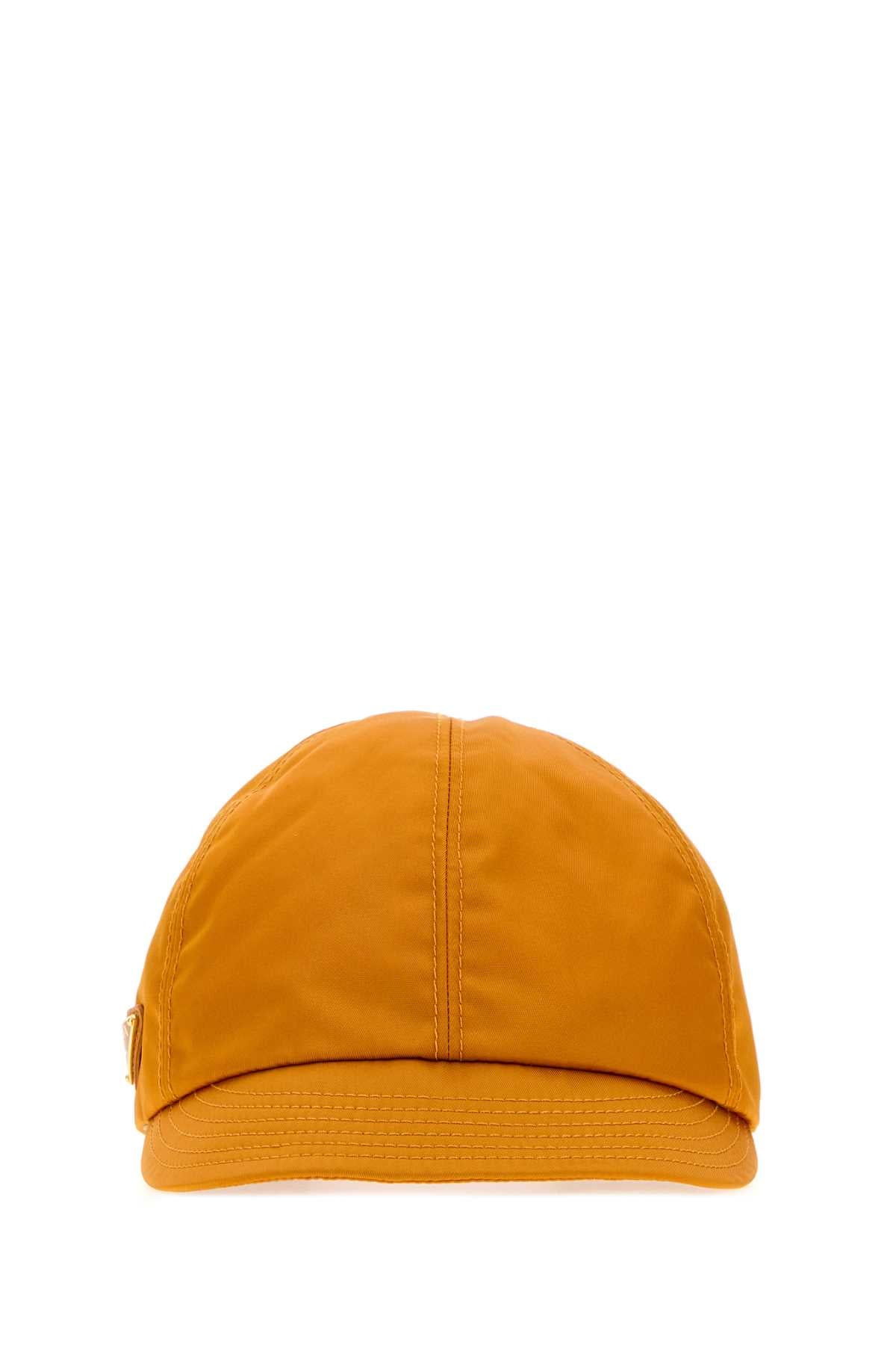 Prada CAPPELLI Re-Nylon Baseball Cap — Orange