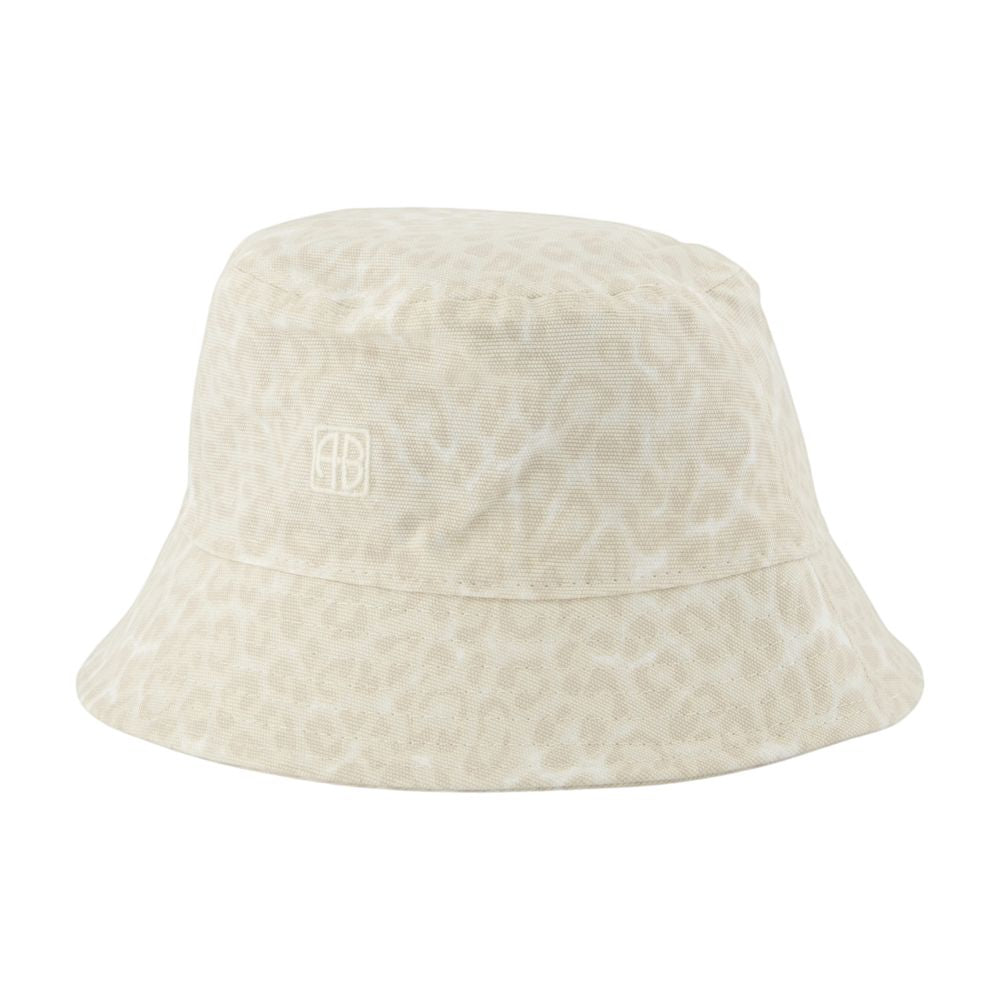 Anine Bing A-12-12106-MTL20 Cotton Bucket Hat — Beige