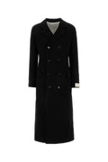 Bottega Veneta Double-Breasted Wool Coat — Black