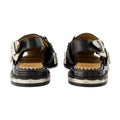 Toga Pulla Leather Slide Sandals — Black