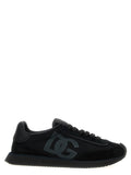 Dolce & Gabbana Calf Leather and Mesh Sneaker — Black