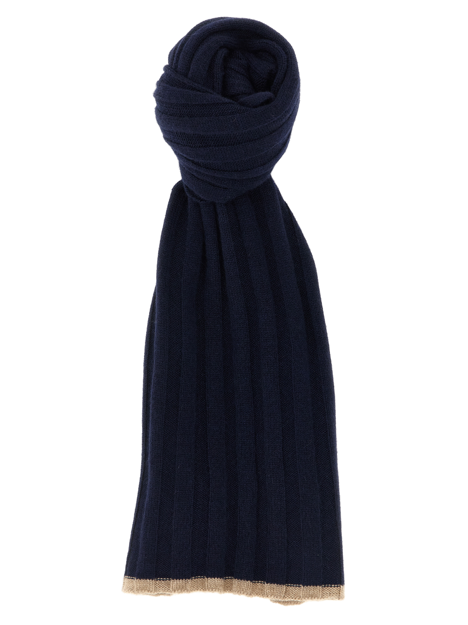 Brunello Cucinelli Pure Cashmere Scarf — Navy
