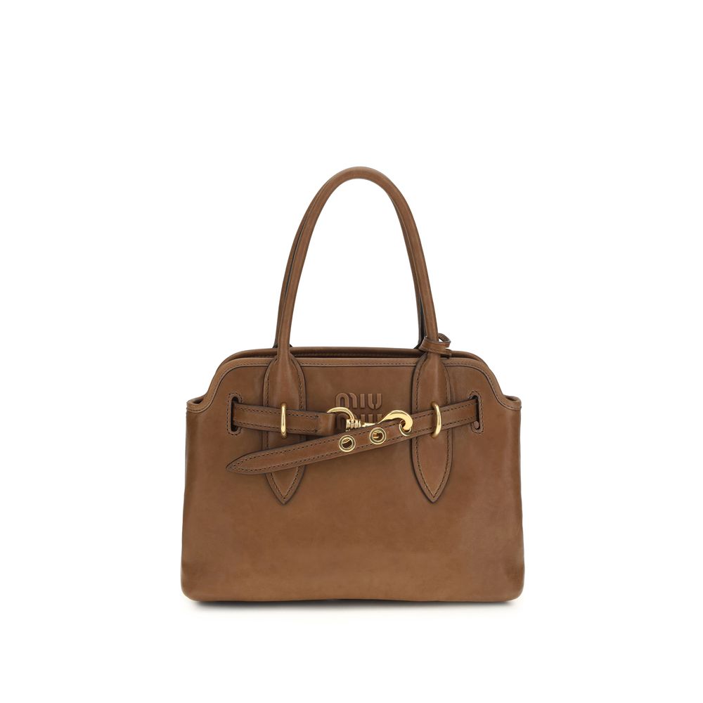 Miu Miu Aventure Top Handle Bag — Brown