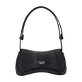 Diesel Textured Cotton Shoulder Bag — Black