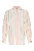 Thom Browne Striped Cotton Shirt — Pink