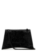Balenciaga Crinkled Calf Leather Shoulder Bag — Black