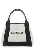 Balenciaga Canvas Logo Shoulder Shoulder Bag — Beige