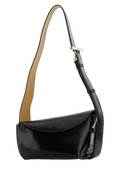 Alexander McQueen Textured Calf Leather Shoulder Bag — Black