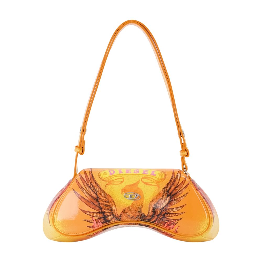 Diesel Synthetic Leather Shoulder Bag — Yellow