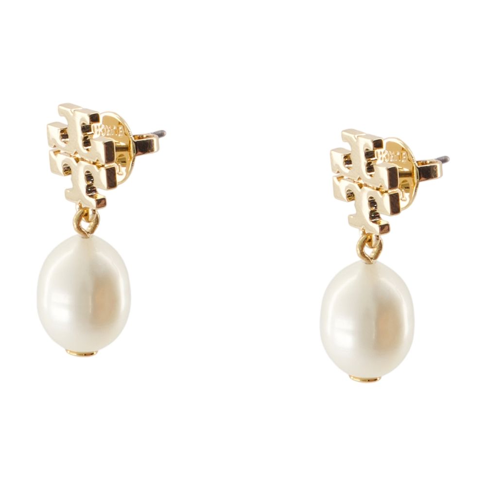 Tory Burch Pearl Drop Earrings — Gold