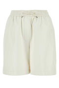 Loewe Leather Shorts — White