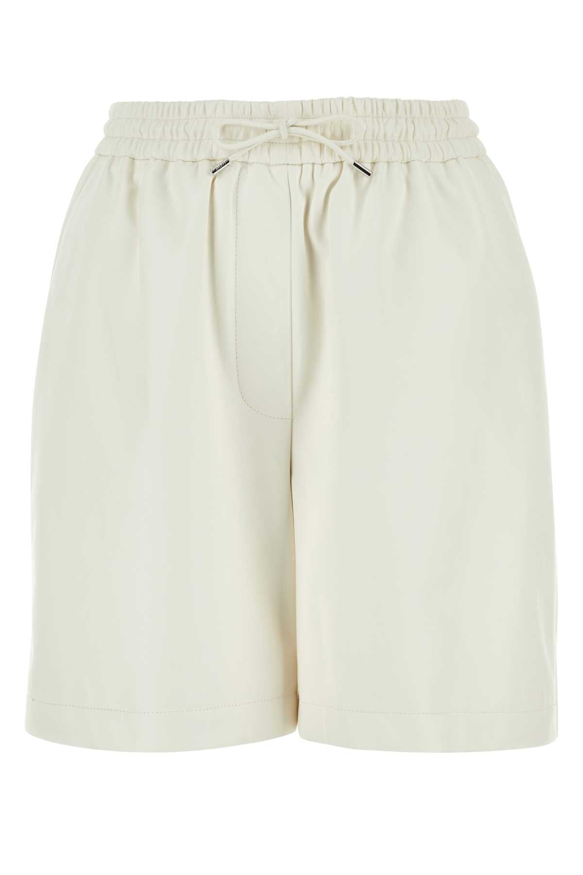 Loewe Leather Shorts — White