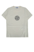 Stone Island Kids Logo-Embroidered T-Shirt — Beige