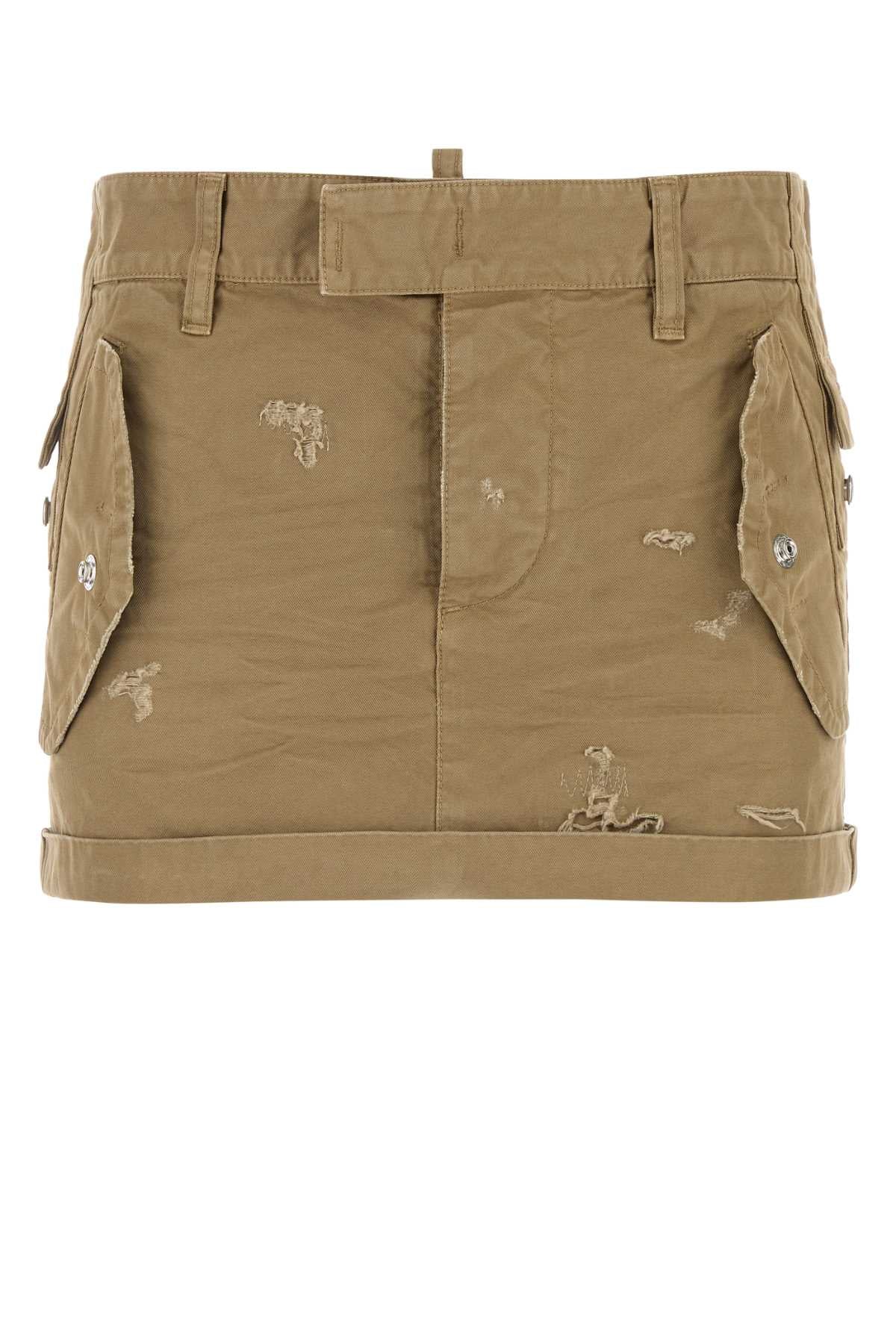 Minifalda Dsquared2 Archive — Beige