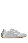Bottega Veneta Orbit Flash Sneaker — Silver