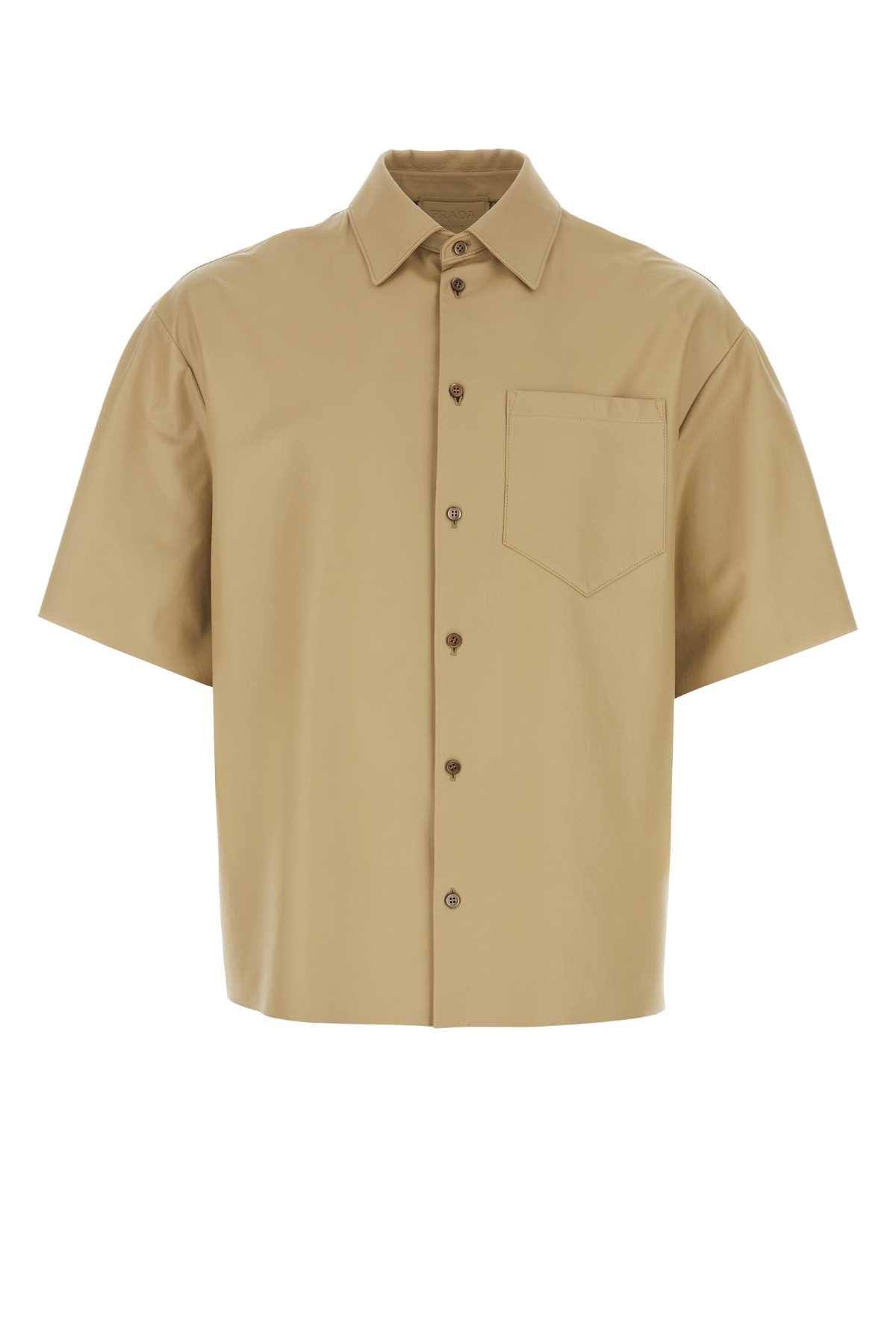 Camisa de cuero Prada - Beige