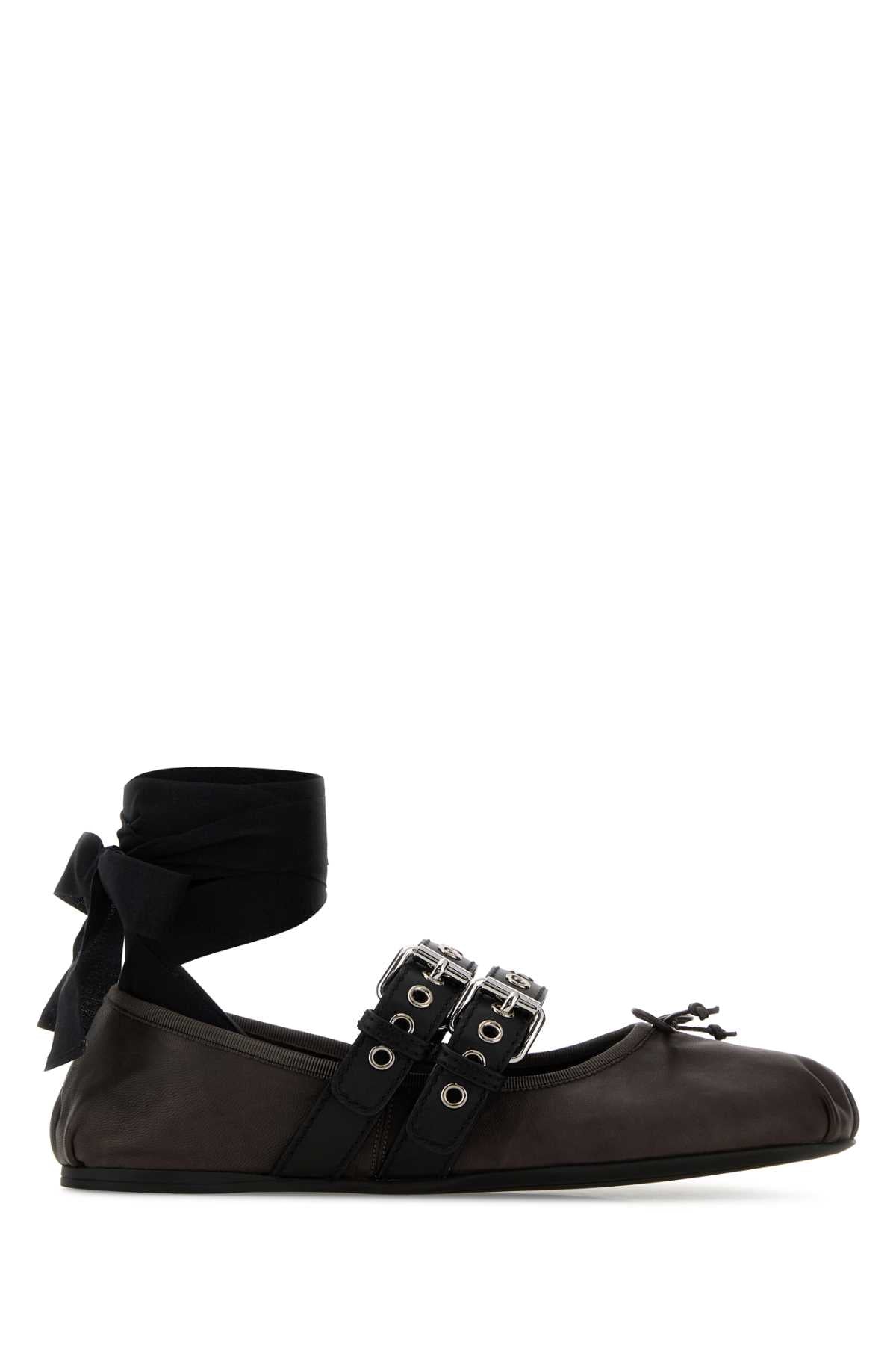 Miu Miu Ballet Flat — Brown