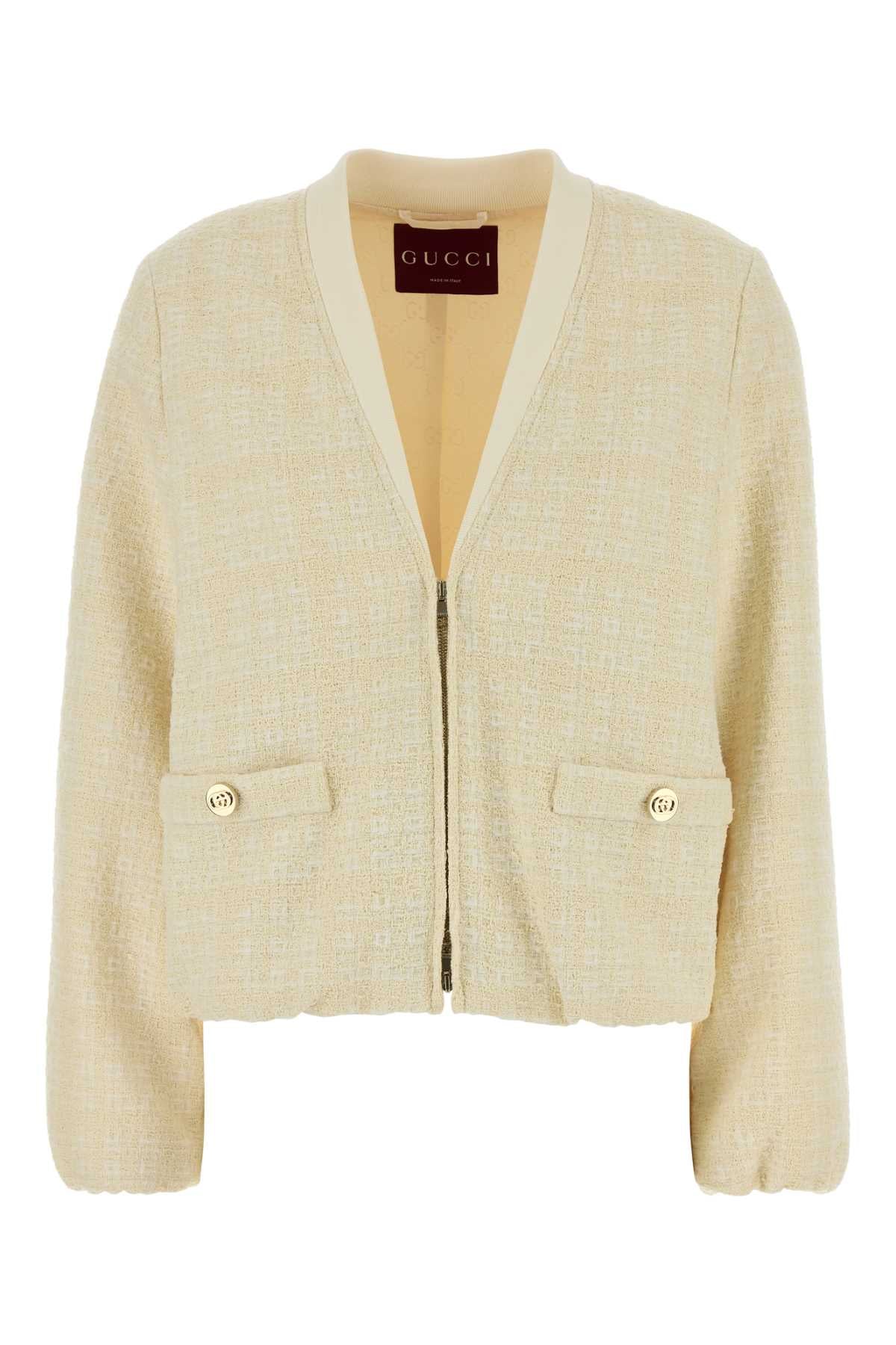 Gucci Blazer de Tweed — Beige