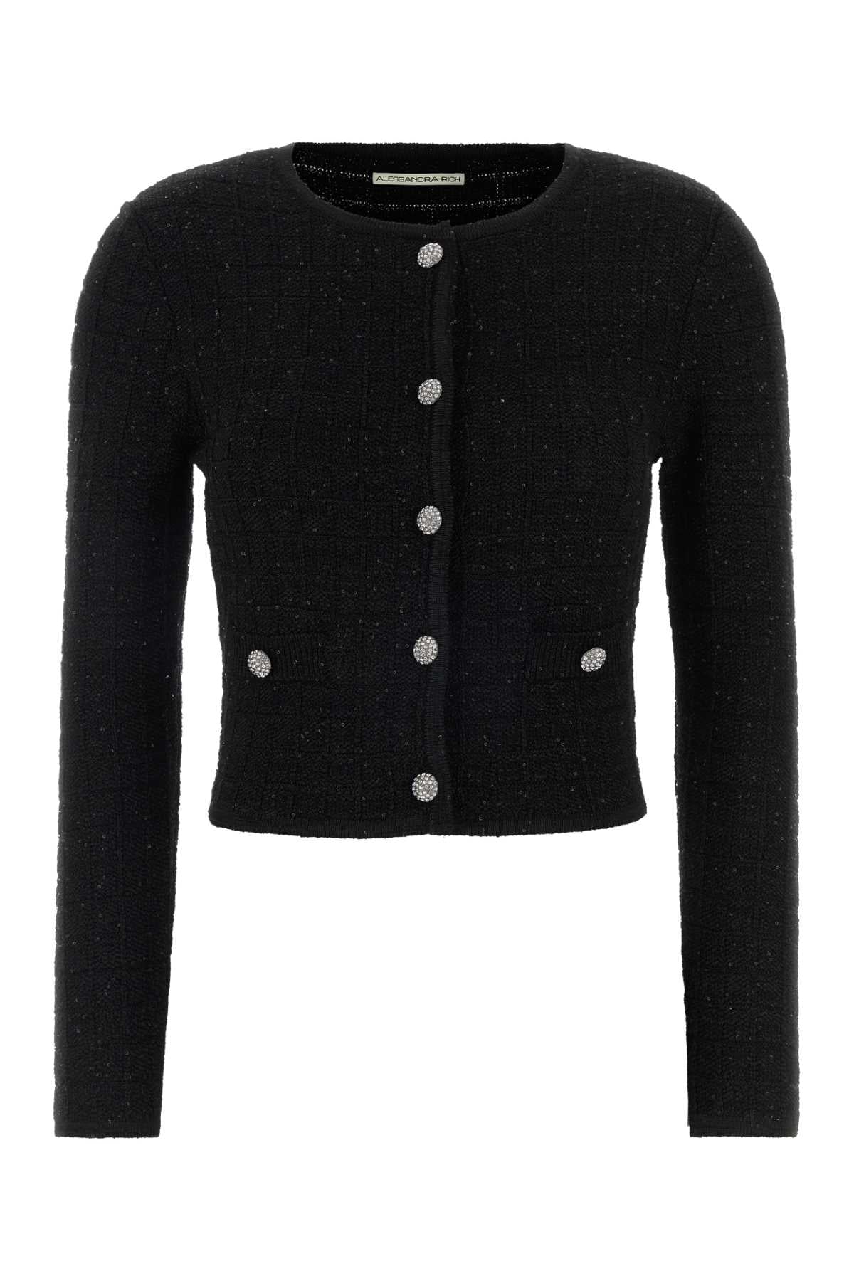 Alessandra Rich Knit Cardigan — Black