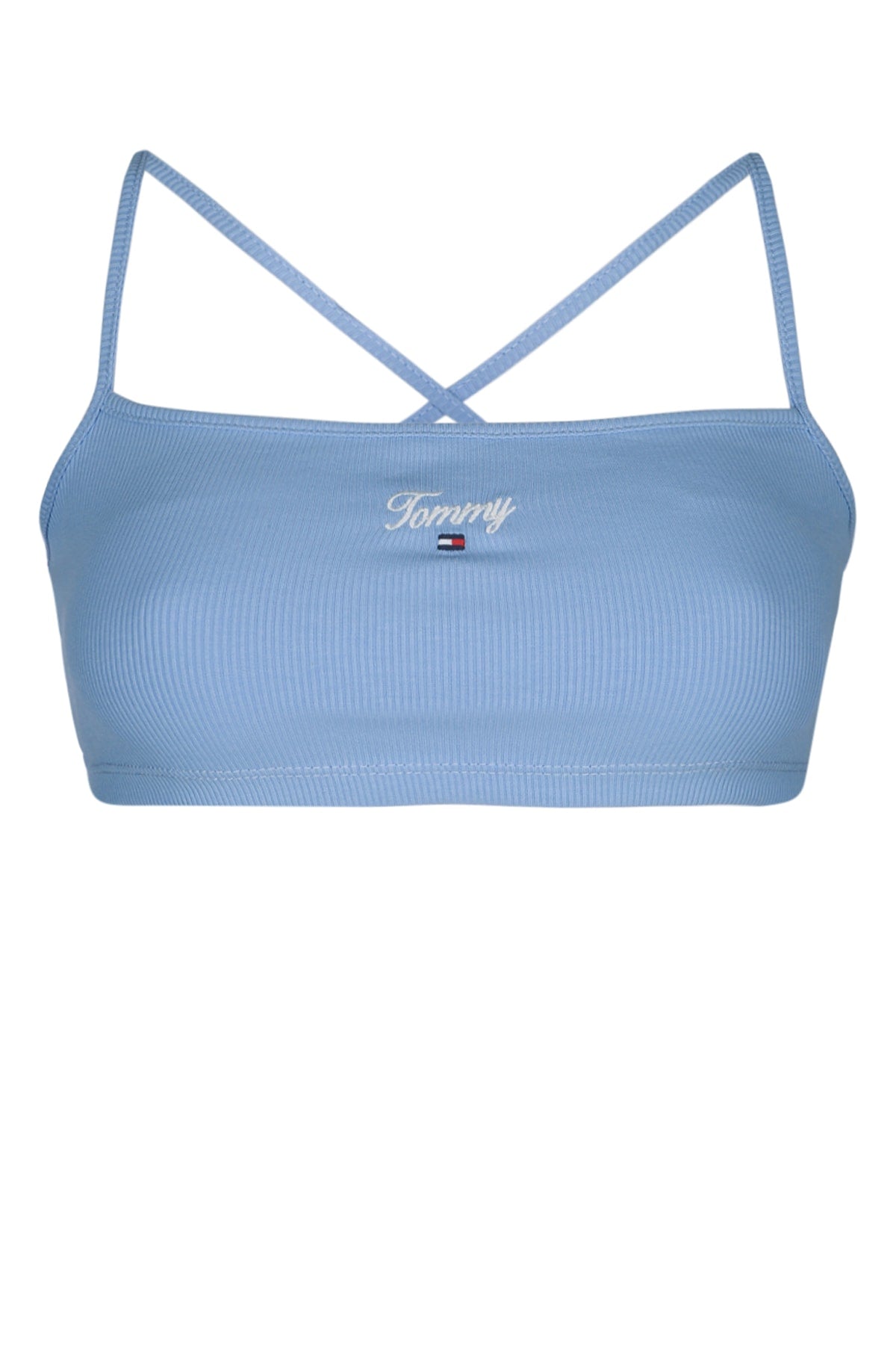 Tommy Hilfiger Jeans Ribbed Cotton Tank Top — Blue
