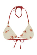Fendi Coral Bikini Top — Beige