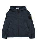Stone Island Kids Short Parka Down Jacket — Navy