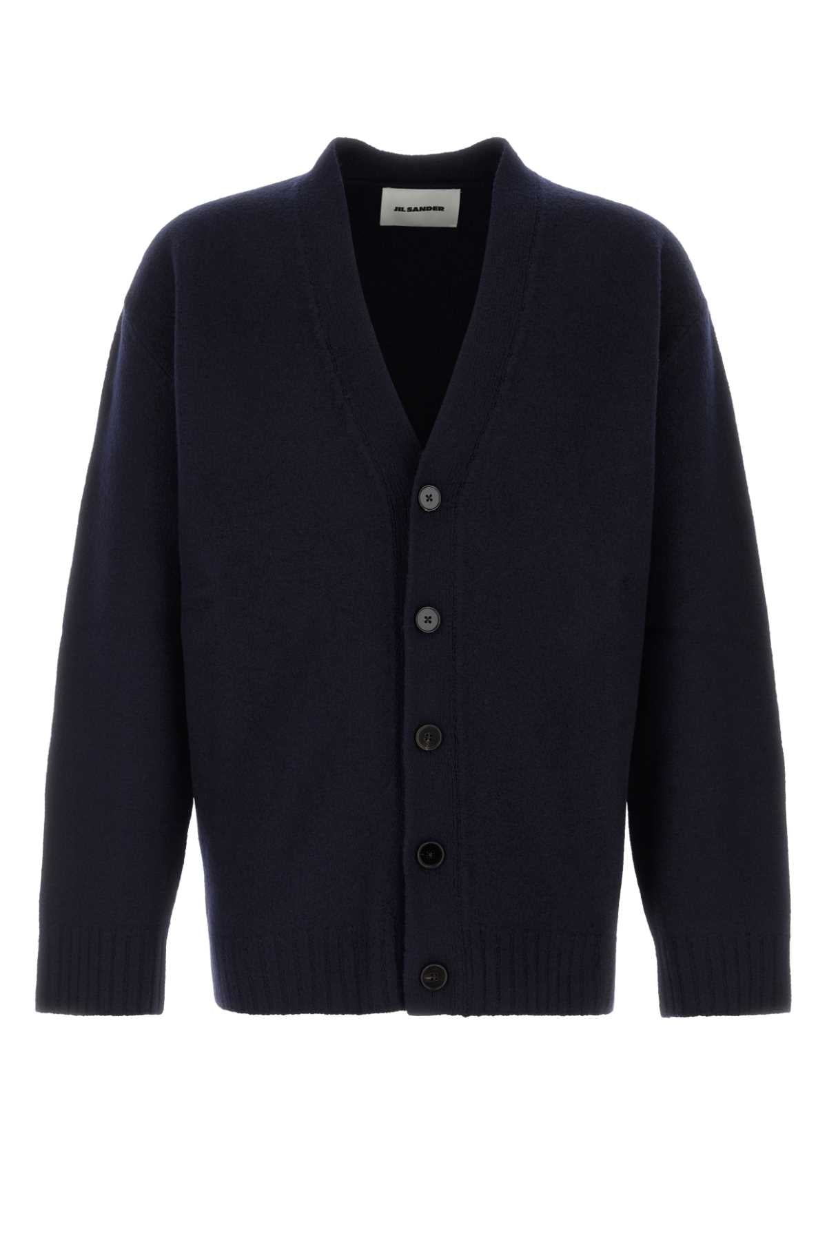 Jil Sander Wool Cardigan — Navy