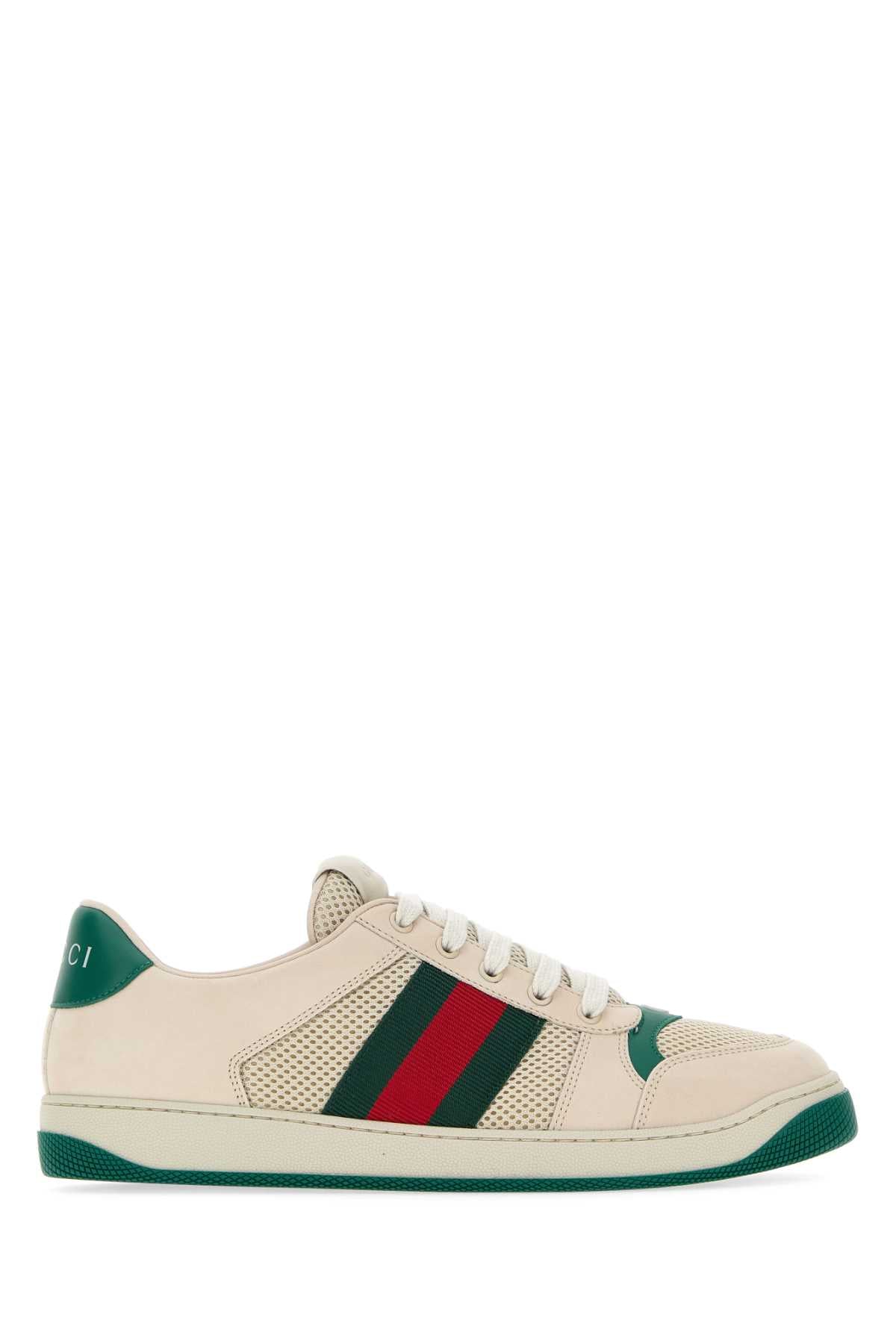 Gucci Screener Sneakers — Beige