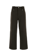 Burberry Wide-Leg Cotton Trousers — Brown