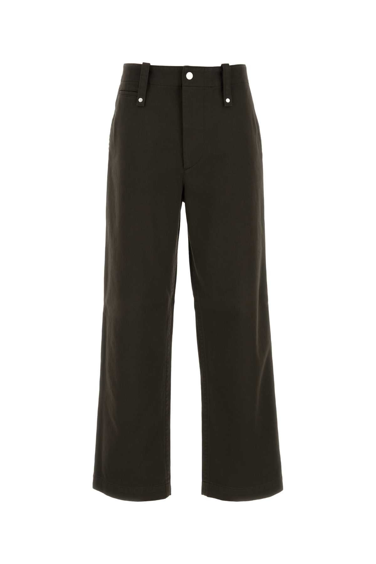 Burberry Wide-Leg Cotton Trousers — Brown