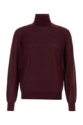 Saint Laurent Roule Sweater — Burgundy